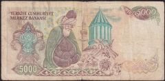 7.Emisyon 2.Tertip 5000 Lira B86 269069 Temiz