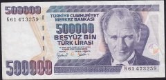 7.Emisyon 4.Tertip 500000 Lira K61 473259 Çok Temiz+