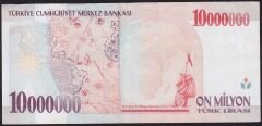 7.Emisyon 10.000.000 Lira C52 242957 Çok Temiz+