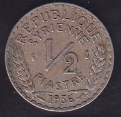 Suriye 1/2 Piastre 1936
