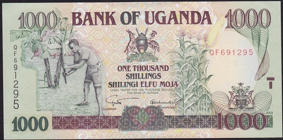 Uganda 1000 Şiling 2003 Çilaltı Çil