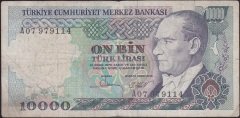 7.EMİSYON 1.TERTİP 10000 LİRA A07 979114 TEMİZ
