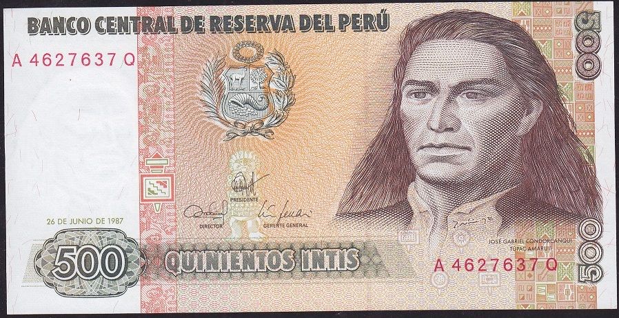 Peru 500 İntis 1987 Çilaltı Pick 134b