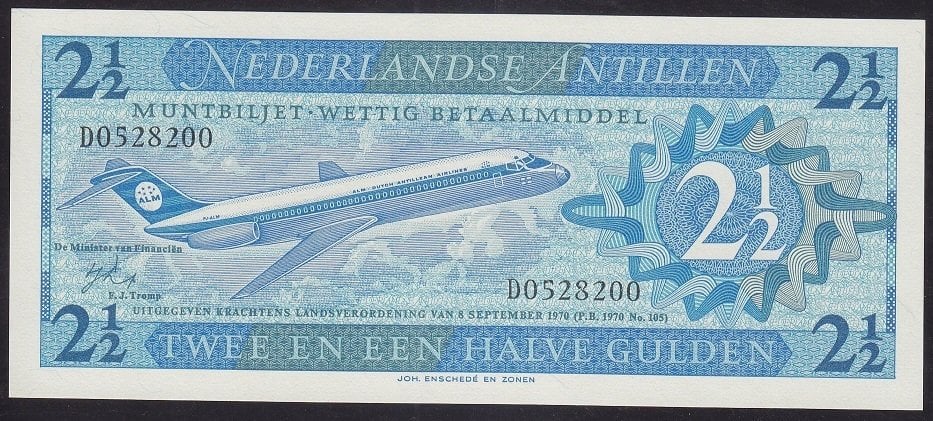 Hollanda Antilleri 2.5 Gulden 1970 Çil Pick 21