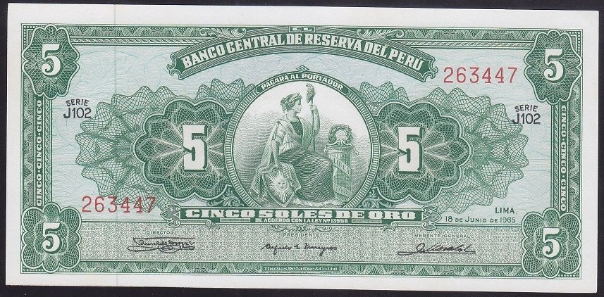 PERU 5 SOLES 1965 ÇİL