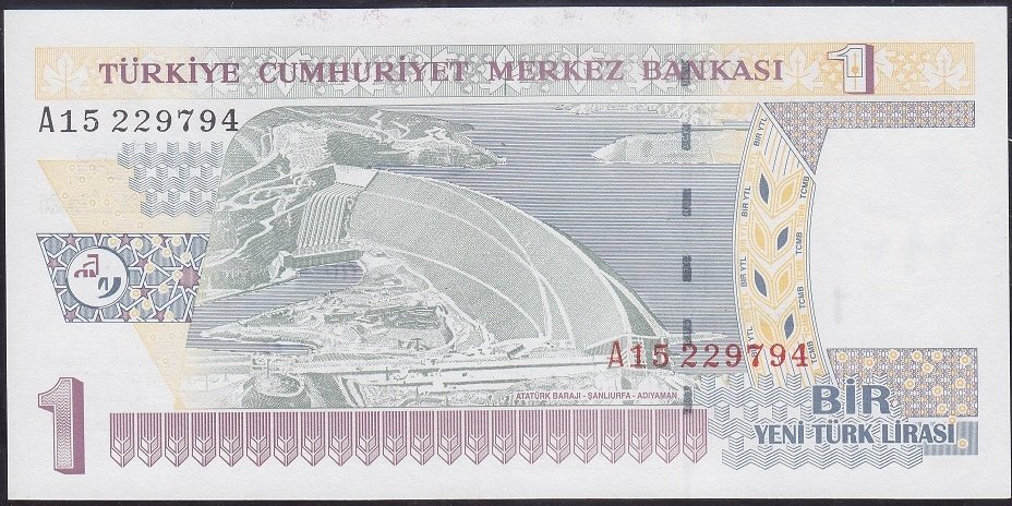 8.Emisyon 1 YTL A15 229794 Çil