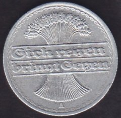 Almanya ( Weimar Cumhuriyeti ) 50 Pfennig 1920 A