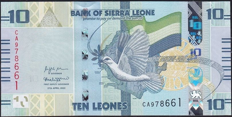 Sierra Leone 10 Leones 2022 Çil Pick 37