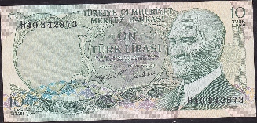 6.Emisyon 2.Tertip 10 Lira H40 342873 Çilaltı