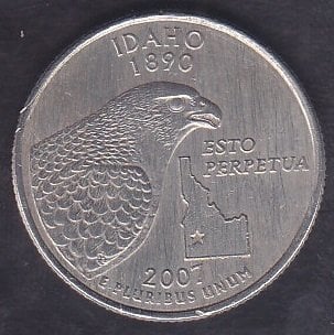 AMERİKA ÇEYREK DOLAR 2007- İDAHO EYALETİ HALİYLE