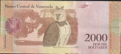Venezuela 2000 Bolivares 2016 Çilaltı Pick 96a