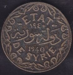Suriye 5 Piastre 1940