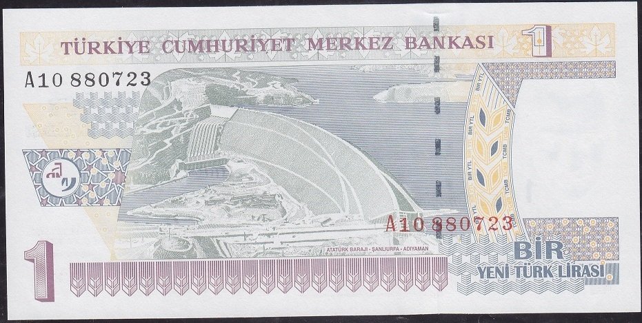 8.Emisyon 1 YTL A10 880723 Çil