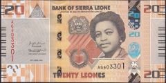 Sierra Leone 20 Leones 2022 Çil