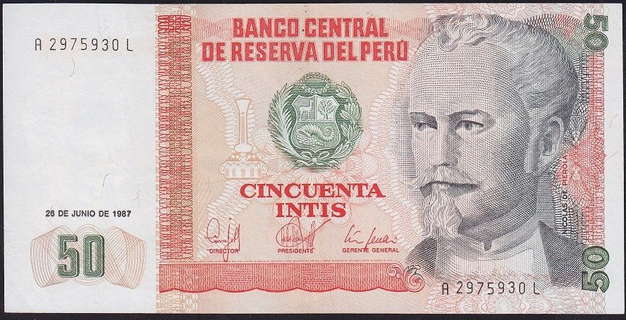 Peru 50 İntis 1987 Çilaltı Pick 131b