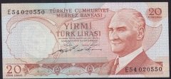 6.EMİSYON 2.TERTİP 20 LİRA E54 020550 ÇİLALTI