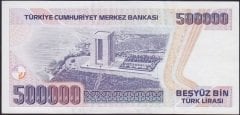 7.Emisyon 1.Tertip 500000 Lira A09 475356 Çok Çok Temiz