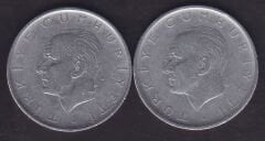 1960 Yılı 1 Lira (Ters Düz Takım)