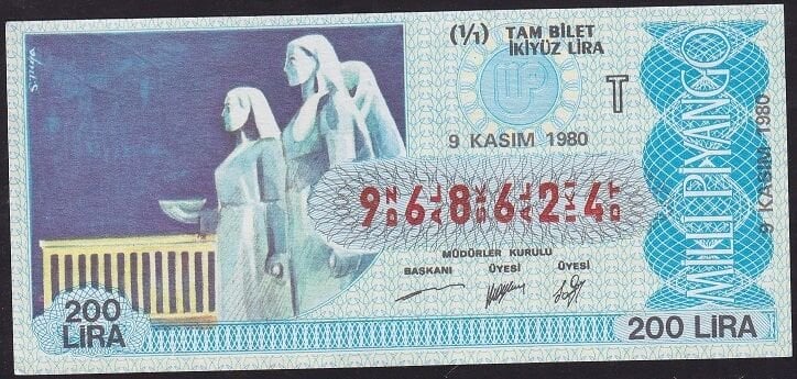 1980 9 Kasım Tam Bilet - T Serisi