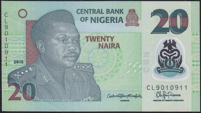 Nijerya 20 Naira 2015 Ççt Çilaltı Polymer