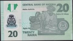 Nijerya 20 Naira 2015 Ççt Çilaltı Polymer
