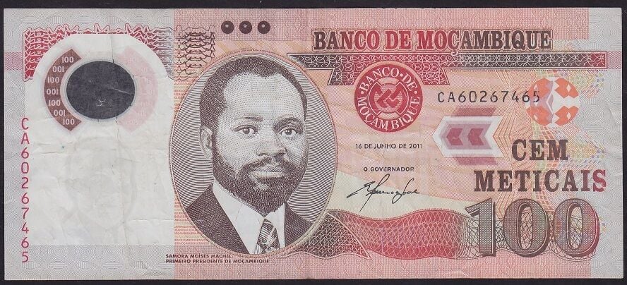 Mozambik 100 Meticais 2011 Çok Temiz+ Polimer