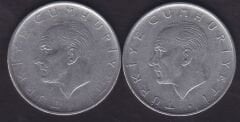 1966 Yılı 1 Lira (Ters Düz Takım)