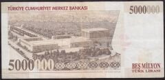 7.Emisyon 5000000 Lira J79 757013 Çok Çok Temiz+