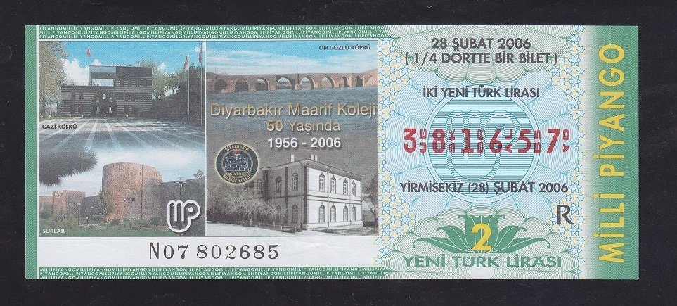 2006 28 ŞUBAT ÇEYREK BİLET