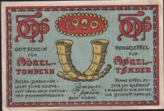 Almanya 50 Pfennig Notgeld 1920 Çilaltı Çil Filigranlı