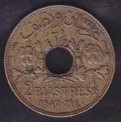 Suriye 2.5 Piastre 1940