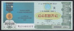 1997 19 KASIM ÇEYREK BİLET R SERİSİ