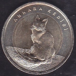 2015 TARİHLİ 1 LİRA ANKARA KEDİSİ HATIRA PARASI - KARARMA VAR