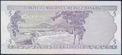 6.Emisyon 1.Tertip 5 Lira B34 457899 Ççt Çilaltı