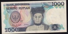 Endonezya 1000 Rupiah 1987 Ççt Çilaltı Pick 124