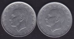 1969 Yılı 1 Lira (Ters Düz Takım)