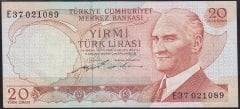 6.EMİSYON 2.TERTİP 20 LİRA E37 021089 ÇÇT