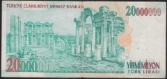 7.EMİSYON 20 000 000 LİRA C90 097112 ÇOK TEMİZ
