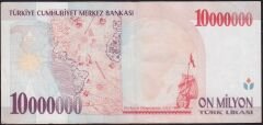 7.Emisyon 10000000 Lira C30 080978 Çok Temiz+