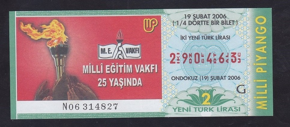 2006 19 ŞUBAT ÇEYREK BİLET