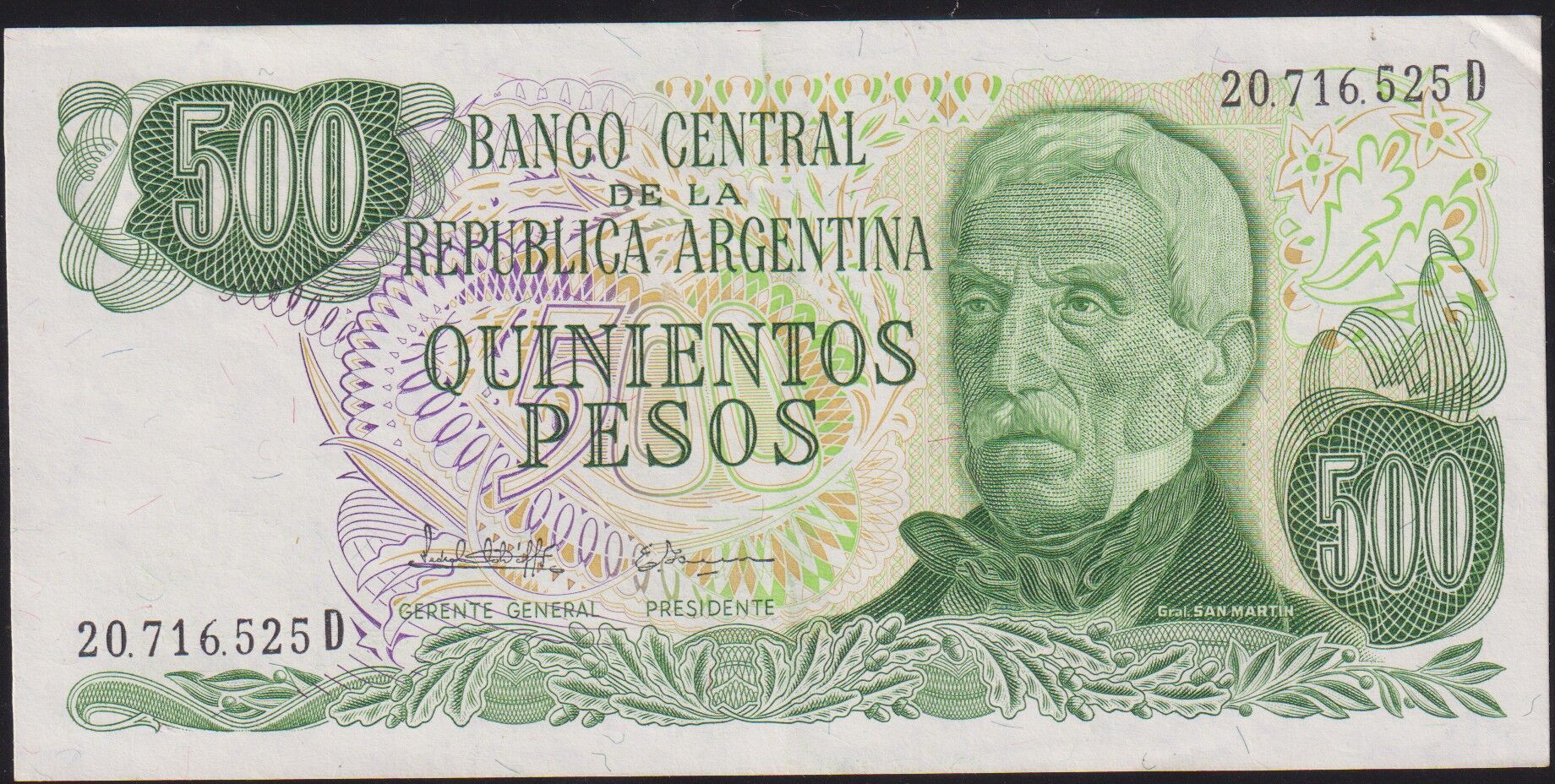 Arjantin 500 Pesos 1977 Çilaltı  Pick 303d