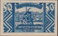 Almanya 50 Pfennig Notgeld 1921 Çil Filigranlı