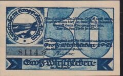 Almanya 50 Pfennig Notgeld 1921 Çil Filigranlı
