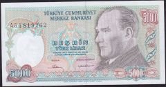 7.Emisyon 1.Tertip 5000 Lira A54 819262 Çil