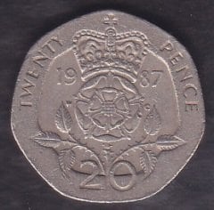 İngiltere 20 Pence 1987