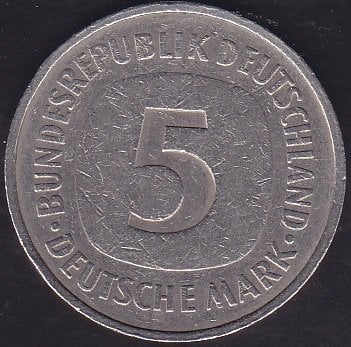 Almanya 5 Mark 1975 F