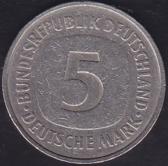 Almanya 5 Mark 1975 F