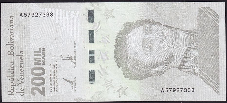 Venezuela 200000 Bolivares 2020 Çil 333