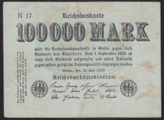 ALMANYA 100000 MARK 1923 ÇOK TEMİZ