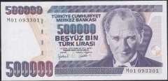 7.Emisyon 4.Tertip 500000 Lira M01 093301 Çil